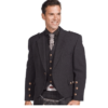 Charcoal Tweed Crail Long Sleave Kilt Jacket