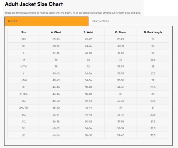 jackut.com Size Chart